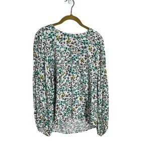 Loft Floral Long Sleeve Blouse Small